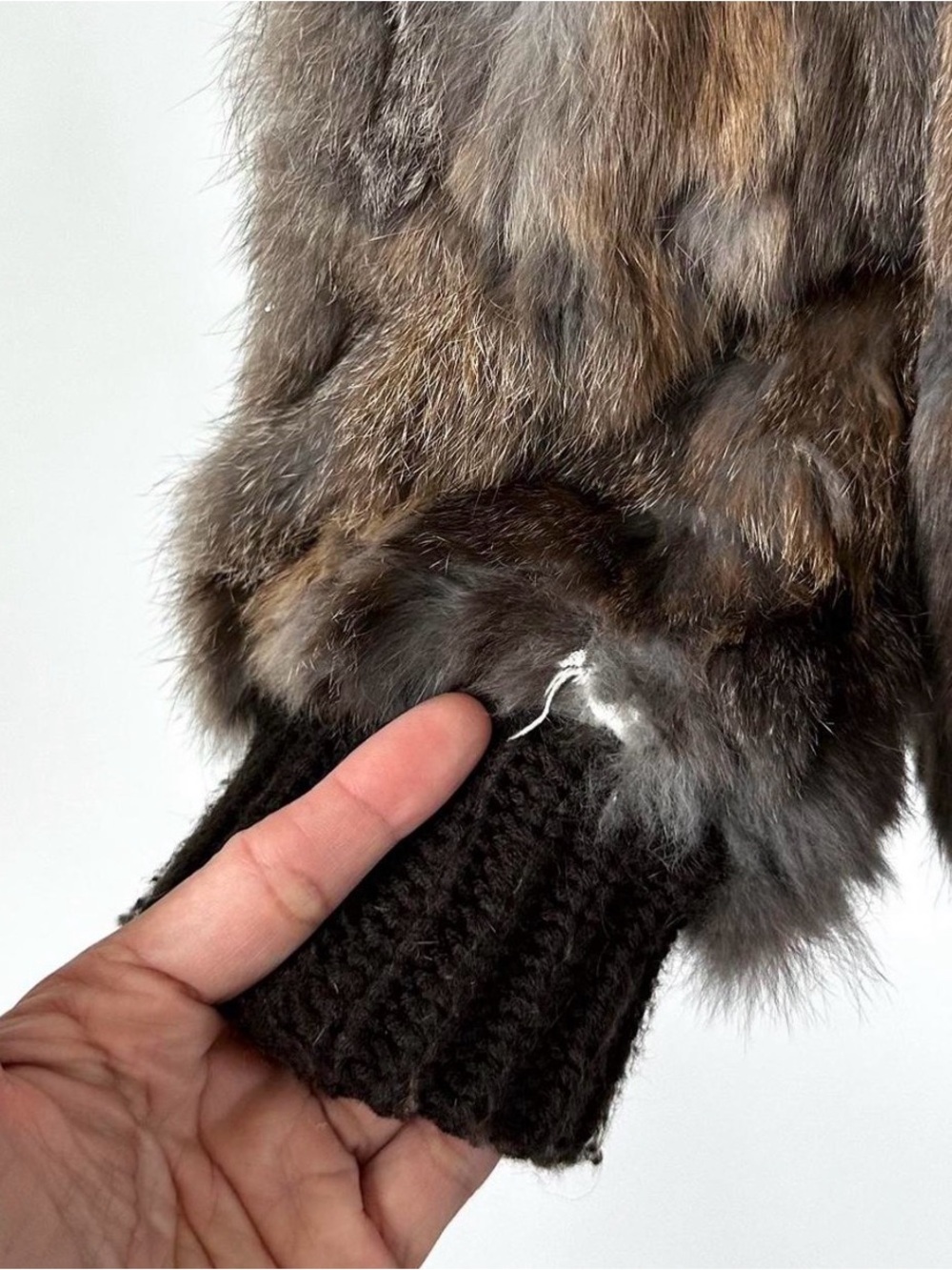 Vintage Real Rabbit Fur Bomber Jacket - Picture 5 of 7